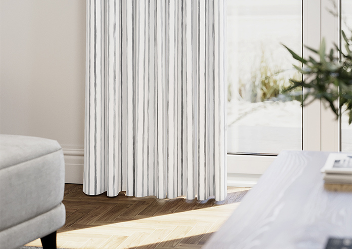 Vintage Stripe, Mixed Grey - Made to Measure Curtains - Image 5